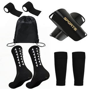Équipement de football : Chaussettes de maintien pour le personnel, Manchons de football, Sac à dos de sport avec bandage, Protège-tibias pour l'entraînement sportif en extérieur - Product Image 1