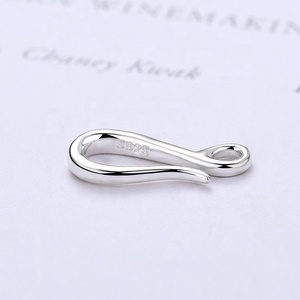 925 Sterling <span class=keywords><strong>Silver</strong></span> <span class=keywords><strong>S</strong></span> móc Clasp pháp fishhook nối khóa cho Bead da Vòng đeo tay & Vòng cổ đồ trang <span class=keywords><strong>s</strong></span>ức làm nguồn cung cấp - Product Image 5