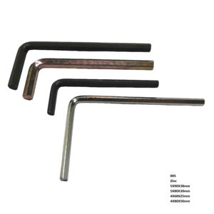 Outils à main personnalisés, clés hexagonales en L de 6 mm, 5 mm, 4 mm, jeu de clés Allen AW001, revêtement en zinc pour une résistance à la rouille - Product Image 1