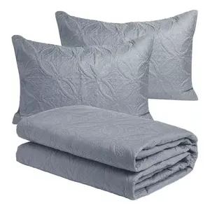 Couvre-lit matelassé Pinsonic en coton à motif géométrique, style classique, ensemble de literie pour la maison, taille complète/queen - Product Image 4