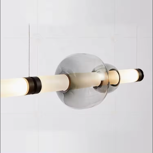 Lámpara colgante de tira larga para decoración del hogar, lámpara colgante de cristal nórdica moderna para comedor y Villa - Product Image 4