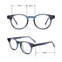 Montures de lunettes vintage spécialisées à la mode en acétate Montures de lunettes classiques rétro rondes en acétate Montures optiques unisexes