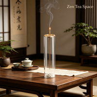 Support de parfum en métal inversé de style industriel avec tube en verre pour articles de décoration intérieure