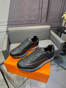 Baskets en cuir souple avec semelle intérieure moelleuse et amortissante, coutures renforcées, résistantes et durables, chaussures décontractées. - Product Image 4