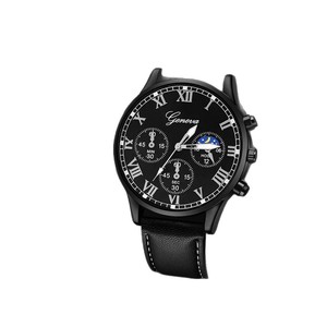 Montre à quartz pour homme minimaliste avec bracelet en cuir PU, cadran en verre, accessoires, coffret cadeau pour la fête des pères - Product Image 5