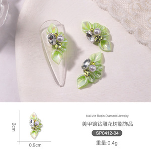 Kawaii-adornos de resina Nail Art hechos a mano, diseño <span class=keywords><strong>3D</strong></span>, <span class=keywords><strong>flores</strong></span> acrílicas para <span class=keywords><strong>uñas</strong></span> - Product Image 6