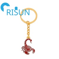 Porte-clés Scorpion en Émail Souple ou Dur Personnalisé en Métal Étain, Motif Scorpion du Désert, Vente en Gros