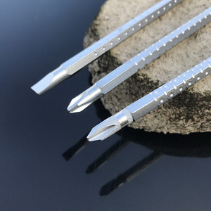 <b>Screwdriver</b> Extension Rod 160 Mm Cross Flat Head Interchangeable Bit Aluminum Handle Polishing Finish Diy Tool - Product Image 3