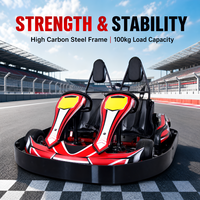 Equipo de Pista Interior y Exterior, Batería de Litio de 72V40A, Baja Distancia al Suelo, Parachoques de HDPE Resistente a Impactos, Kart Eléctrico Biplaza