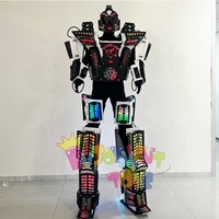 Personnalisé Cool LED Robot Danse Discothèque Carnaval Fête Adulte Échasse Performance Costume Props