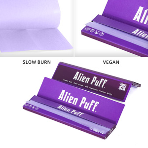 Papier à rouler Alien Puff Purple Cigas Booklets Wrapping Paper Slim King Size pour cigarettes, feuilles de matière première - Product Image 2