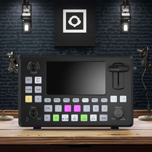 Commutateur vidéo EZOLEN à cinq voies PGM PVW avec commande T-Bar, bouton à bascule, menu, pour la diffusion en direct, prend en charge jusqu'à deux niveaux pour les conférences - Product Image 4