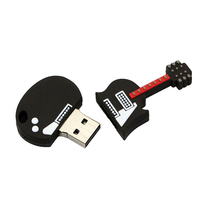 Desain Promosi 3D Vivid PVC karet lembut PVC Coke mobil hewan gitar Usb Flash Drive Thumb Drive biola 32gb Usb flashdisk