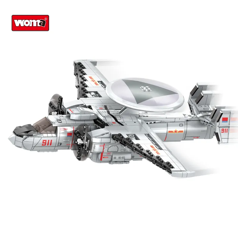 WOMA TOYS C0836 Puzzle CPC Air Police Carrier Plane Fighter Building Blocks Brick Set Adult Decompression Toy Model Juguetes