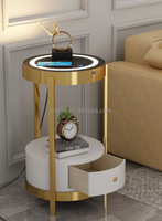 Chargement intelligent sans fil USB avec tables basses tiroir table de chevet lampadaire lampe sur pied atmosphère chambre lampadaire