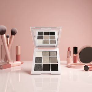 باليت ظلال عيون ساتان مضيء يدوم طويلاً بـ 9 ألوان، مات ولامع، مكياج سموكي، بودرة ملونة مقاومة للماء - Product Image 1