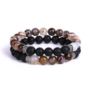 Pulsera de cuentas de ágata de 6 palabras de 8/10MM, seguro comercial - Product Image 5