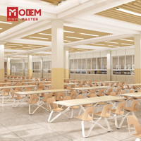 Ensemble de mobilier de cantine MINYI BOW pour salle à manger scolaire, table de cantine 8 places, mobilier de cantine 12 places, chaise et bureau combinés