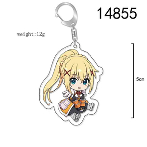 Llavero de 55 mm de Anime <span class=keywords><strong>KonoSuba</strong></span>: La Bendición de Dios en Este Maravilloso Mundo, con Personajes como Satou Kazuma, Aqua y Megumin, Regalos de Navidad - Product Image 6