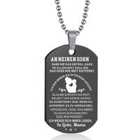 Collier pendentif personnalisé en métal gravé, cadeau de Noël, idéal pour la Fête des Mères, produit transfrontalier très demandé