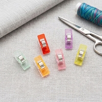 Clips de couture en plastique transparent aux couleurs vives, mini-pinces de fixation pour tissus, idéales pour les projets de couture, broderie et patchwork faits main – Vente chaude