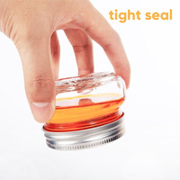 Bocaux décoratifs à large ouverture 5oz, qualité alimentaire, pour café, thé, sucre, bocaux de conservation en verre avec couvercles à vis en métal