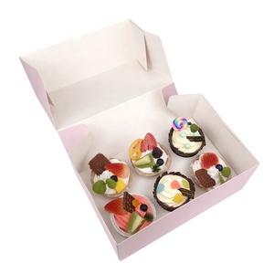 Tùy chỉnh in logo 6 12 24 lỗ <span class=keywords><strong>cupcake</strong></span> Pop Up giấy bao bì hộp cho bánh muffin cupcakes chủ hộp - Product Image 5