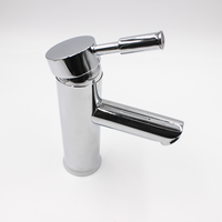 Robinet mitigeur de lavabo en alliage de zinc, monocommande eau chaude/froide, à poser sur le plan, finition chromée, pour projets hôteliers et résidentiels
