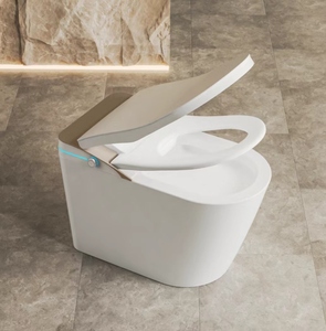 WC intelligent en céramique automatique haut de gamme avec bidet intégré et infrarouge avancé pour salle de bain - Product Image 1