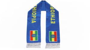 وشاح علم إثيوبيا بالجملة منتجات مخصصة لكرة القدم الهتاف مشجعي العلم الوطني وشاح شرابة شال - Product Image 3