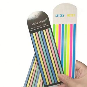 Pegatinas de índice extremadamente delgadas personalizadas, en colores retro fluorescentes tipo macaron, notas adhesivas personalizadas a bajo precio - Product Image 1