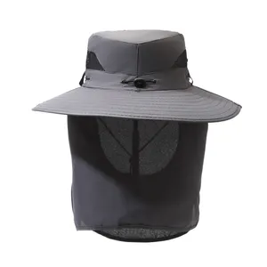 Wholesale Detachable Outdoor Protection Sun Hats String Bucket Fishing Bucket Hat