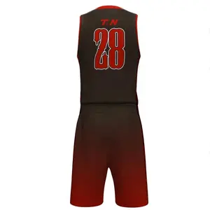 China Sublimação roupas basquete camisa basquete coletes equipe bordado remendo moda design personalizado Mens basquete camisas