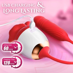 Rose Toy Vibrator Seks Speelgoed voor Vrouwen Grote Mond Tong Likkende Vibrators Clitoris Stimulatie Stotende Dildo Anale Stimulatie CE - Product Image 3