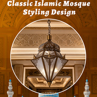 Lustre LED de style islamique pour mosquée, palais, salle de prière, restaurant