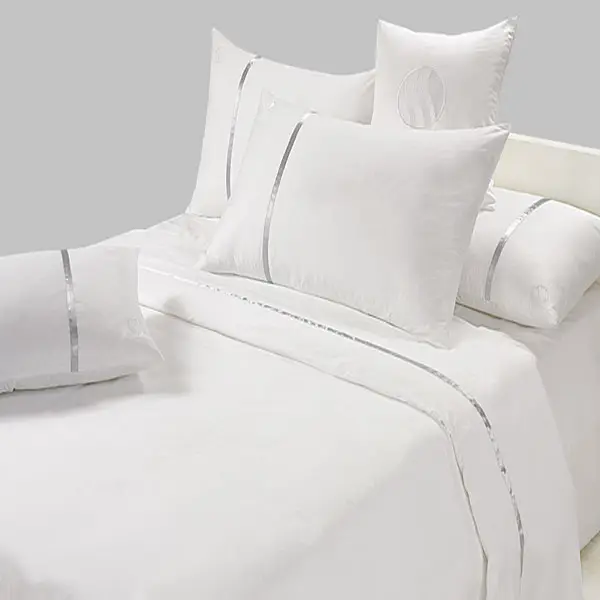 High End Vários Tamanhos De Hotel De Luxo Branco 100% Algodão Quilt Cover Folha Fronha 4 peça 6 pedaço Conjunto de Cama