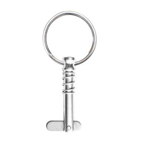 Goupille à ressort en acier inoxydable avec anneau et plaque, accessoire nautique pour remplacement et réparation - Product Image 1