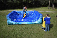 Simulateur de surf extérieur Galaxy Multi Rides, planche de surf robotique mécanique avec pompe et sac - Planche en PVC pliable et imperméable