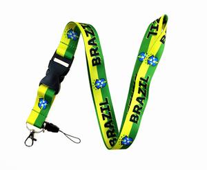 Dünya kupası milli takımı için futboldan ilham alan uzun boylu Polyester kordon telefonlar için kimlik rozetleri kameralar - Product Image 4