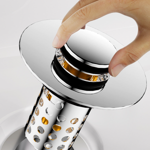 Phòng tắm đẩy xuống pop-up cống Brass thiết bị vệ sinh bấm vào Clack lớn Bìa rửa lưu vực bồn rửa cống chất thải tràn - Product Image 1