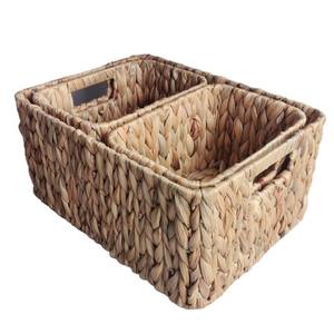 Cesta de Almacenamiento Tejida de Jacinto de Agua Bobai Factory, Cesta de Exhibición de Cosméticos para el Hogar RD 005 Color de Imagen - Product Image 4