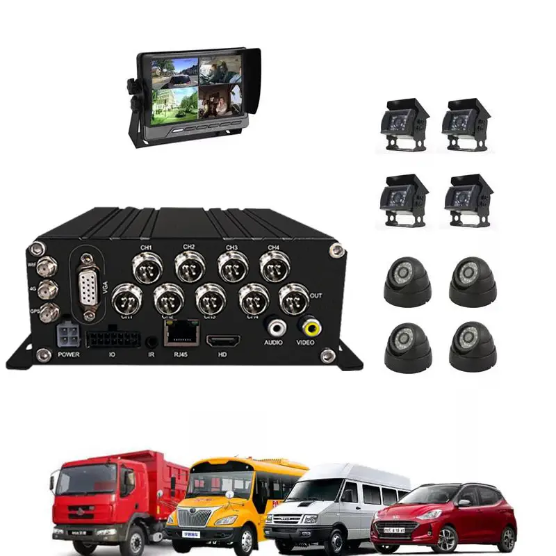 Hisilicon câmera para carro, tf 360 graus, playback digital, hd, lcd 1080p, 8 canais, dvr, cctv, mdvr, 8 ch, dvr, 8 canais