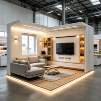 Furnitur Ruang Tamu Prefabrikasi Mewah Desain Kustom Modular untuk Vila Rumah Prefab