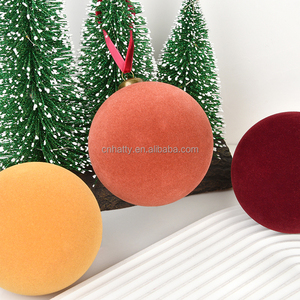 Boules de Noël en velours faites à la main, écologiques, de haute qualité, 8cm, 10cm, 15cm, 20cm, pour la décoration de l'arbre et des fêtes à la maison, vente en gros usine - Product Image 2