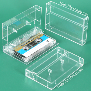 SUNSHING Wholesale Plastic Single Audio Cassette Tape <b>Case</b> Blank Clear Acrylic Cassette Jewel <b>Case</b> Empty VHS Tape Storage Box - Product Image 1