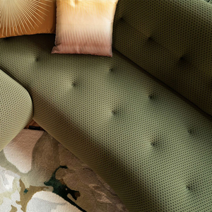 Canapé modulaire incurvé moderne italien de luxe en tissu maillé 3D sur mesure pour projet de villa haut de gamme, solution tout-en-un rembourrée - Product Image 4
