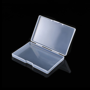 Transparent Plastic <b>Card</b> Holder Rectangle 14g18g Covered Office Organizer Storage Box For Business <b>Playing</b> Fishing <b>Cards</b> - Product Image 1