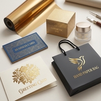 Feuille d'aluminium pour estampage à chaud, feuille d'or, feuille d'argent, feuille métallique pour estampage à chaud, pour cartes de visite ou emballages cosmétiques ou de vin