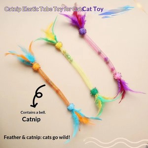 Nuovo Giocattolo per Gatti 2026: Tubo a Rete Interattivo con Piuma e Campanello, Giocattolo da Mordere Resistente per la Dentizione, Sicuro per i Denti, Colorato e Divertente per Gatti - Product Image 5