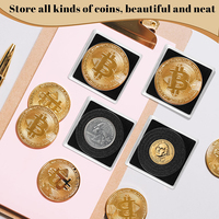 Étuis personnalisables en plastique acrylique pour pièces de monnaie et dollars en argent 20-40mm porte-pression réglable avec éponge unisexe